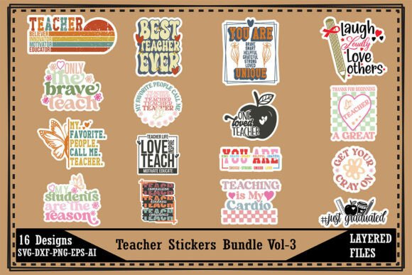 A Designer's Review of the Teacher Stickers Bundle Vol-3