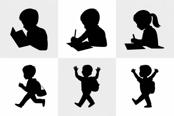 Children in School Silhouettes Study