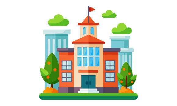 From Digital File to Stitched Reality: A School Building Illustration