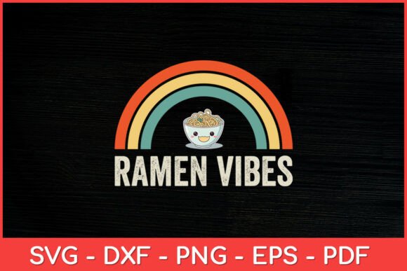 Kawaii Ramen Vibes Vintage Rainbow Svg: A Designer's Review