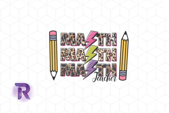 Math Teacher Pencil Daisy Lightning PNG