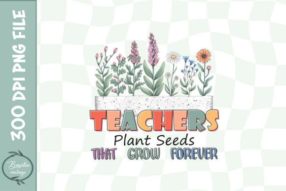 Retro Teacher Wildflower Floral PNG: A Versatile Design