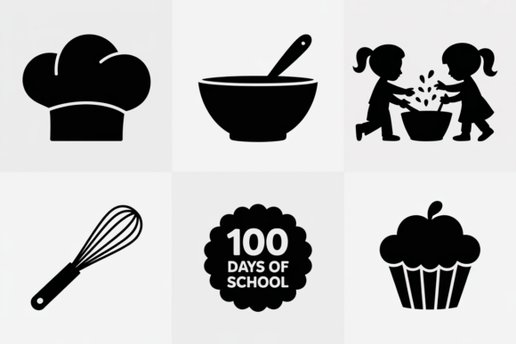 Review: Kids Baking and 100 Days of School Icons