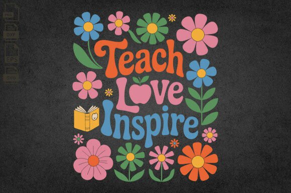 Teach Love Inspire: A Boho Floral Teacher Design