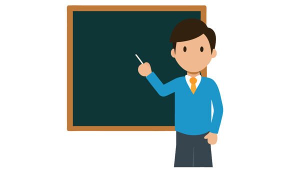 Teacher Presenting Information: A Versatile Embroidery Design